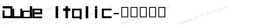 Dude Italic字体转换